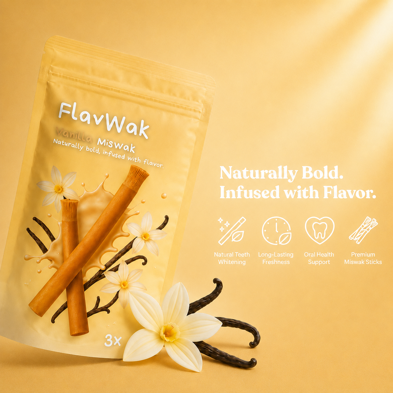 One Pack Vanilla Miswak