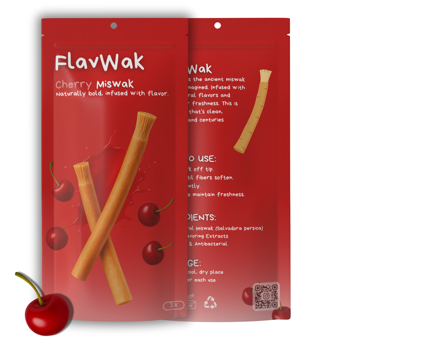 3-Pack Cherry Miswak